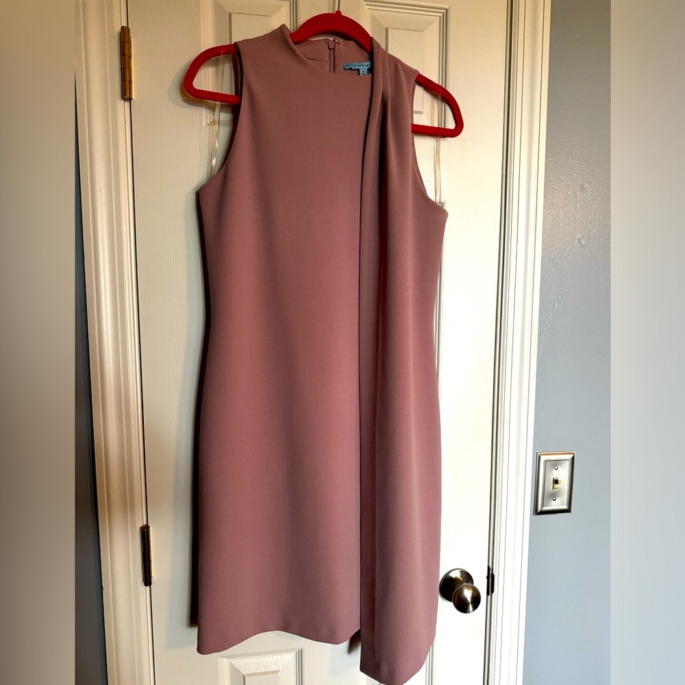 Antonio Melani Pink Dress Size 8 Front Drape Detail